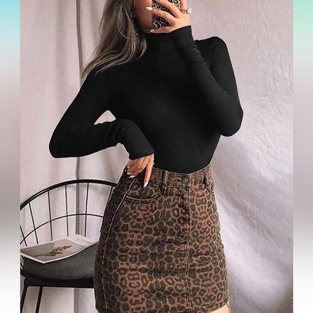 Mangopop Mock Turtleneck Bodysuit